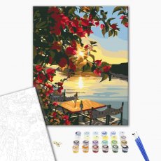 Картина по номерам Закат солнца на причале, Brushme (40х50 см)