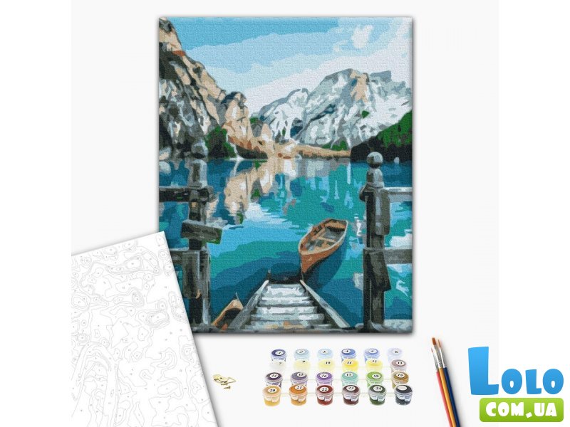 Картина по номерам Лодка у озера, Brushme (30х40 см)