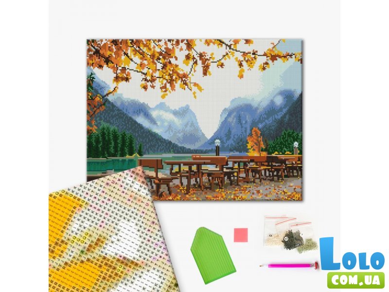 Алмазная мозаика Осень в горах, Brushme (40х50 см)