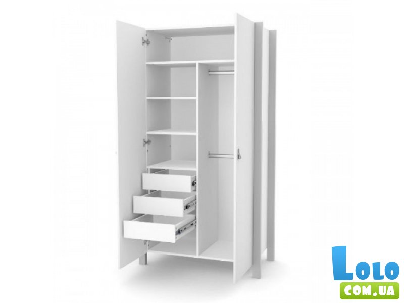 Шкаф Монако 960, Верес (бело-серый)