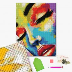 Алмазная мозаика Женщина в красках ©Виктория Черная, Brushme (40х50 см)