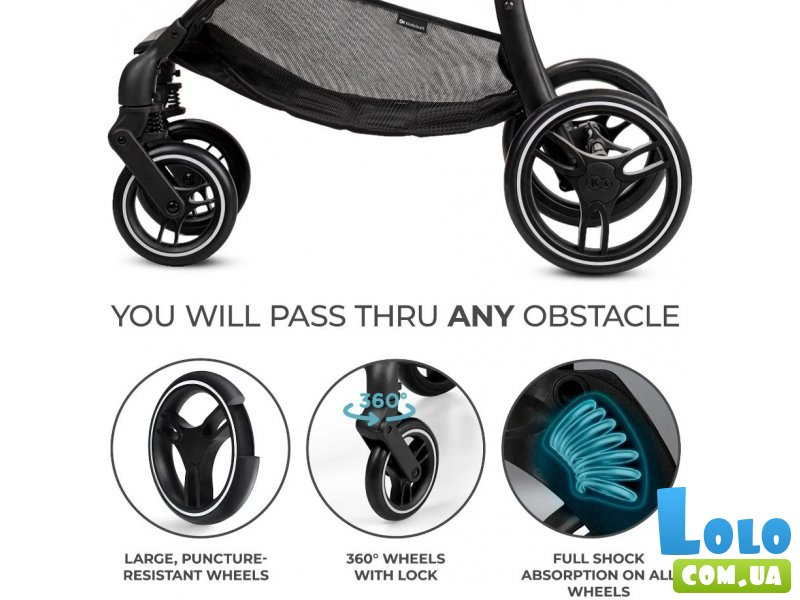 Прогулочная коляска Trig 2 Grey, Kinderkraft (серая)