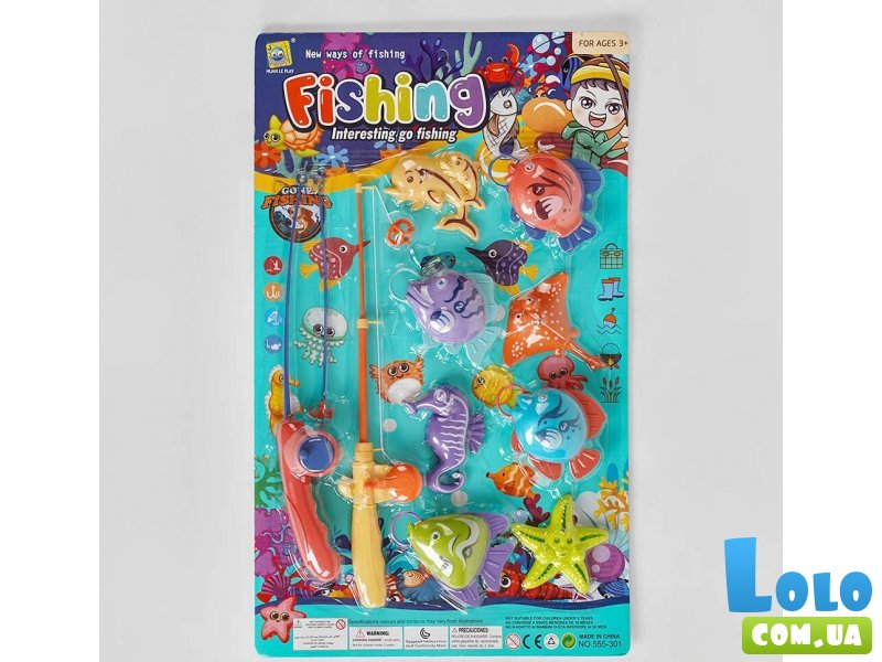 Рыбалка магнитная, 8 животных