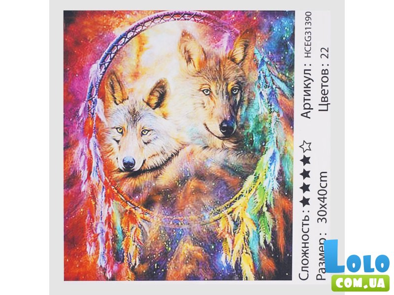 Картина по номерам Волчья сила, TK Group (30х40 см)