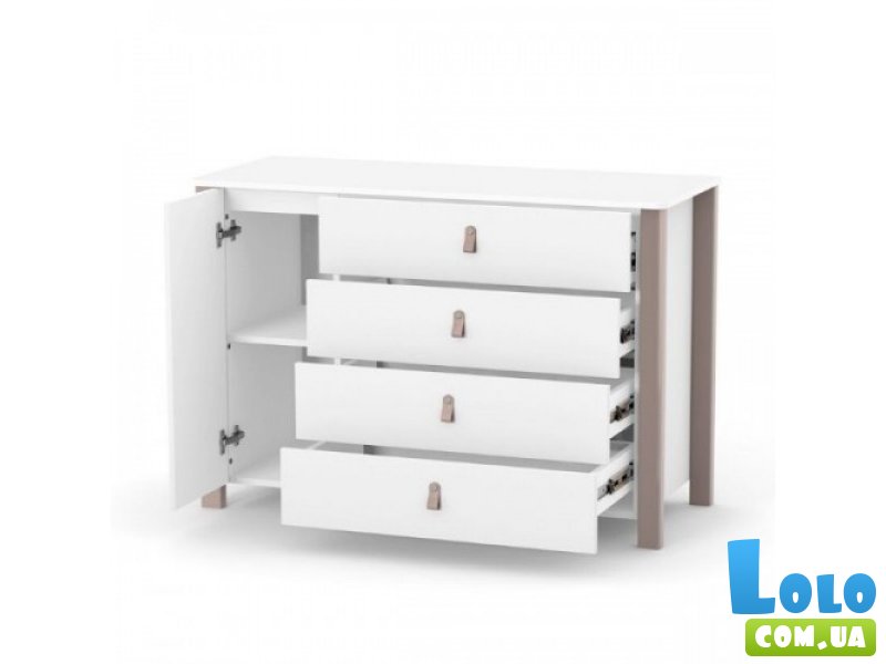 Комод Монако 1200, Верес (капучино/белый)