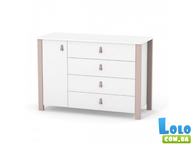 Комод Монако 1200, Верес (капучино/белый)