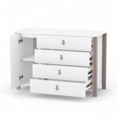 Комод Монако 1200, Верес (капучино/белый)