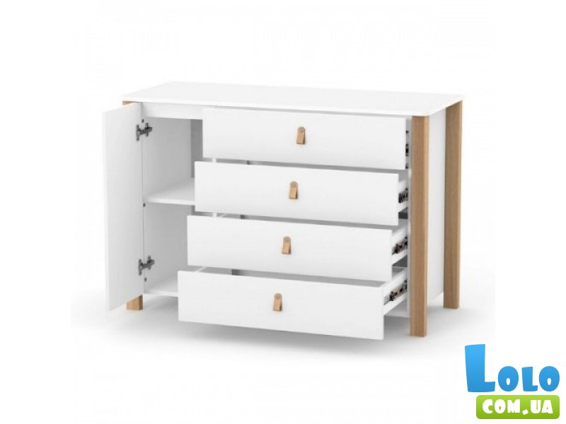 Комод Монако 1200, Верес (белый с бежевым)