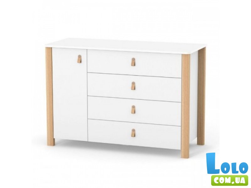 Комод Монако 1200, Верес (белый с бежевым)