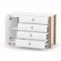 Комод Монако 1200, Верес (белый с бежевым)