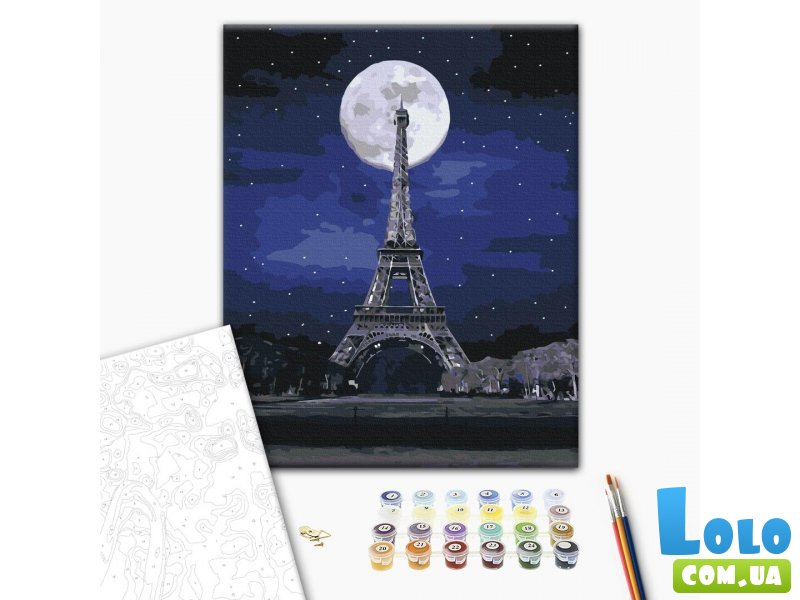 Картина по номерам Полнолуние в Париже, Brushme (40х50 см)