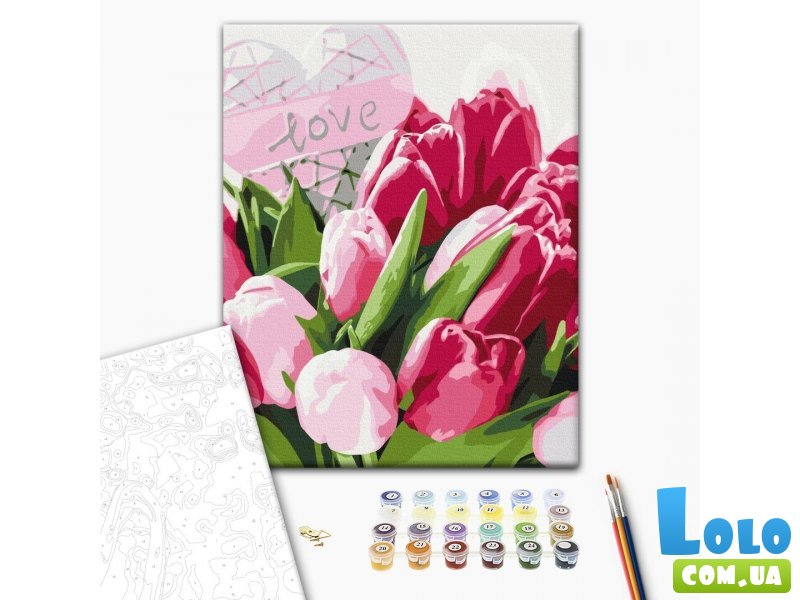 Картина по номерам Тюльпаны с любовью, Brushme (40х50 см)