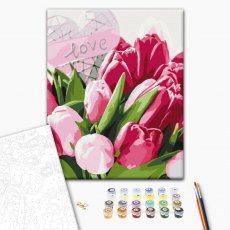 Картина по номерам Тюльпаны с любовью, Brushme (40х50 см)