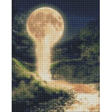 Алмазная мозаика Лунный водопад, Идейка (40х50 см)