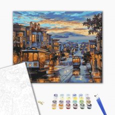 Картина по номерам Город в красках дождя, Brushme (40х50 см)
