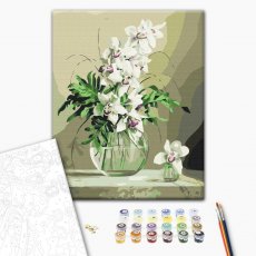 Картина по номерам Орхидеи в вазе, Brushme (40х50 см)