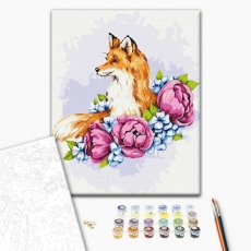Картина по номерам Цветочная лиса ©Anna Kulyk, Brushme (30х40 см)