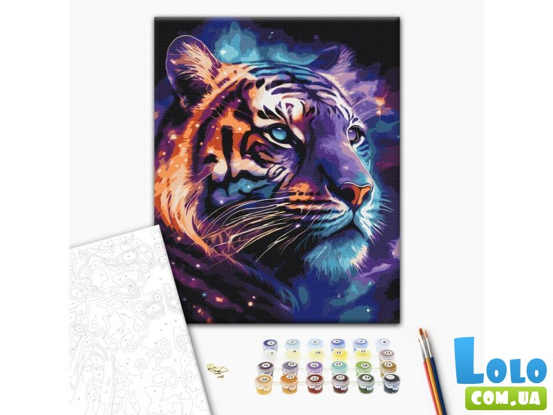 Картина по номерам Космический тигр, Brushme (40х50 см)
