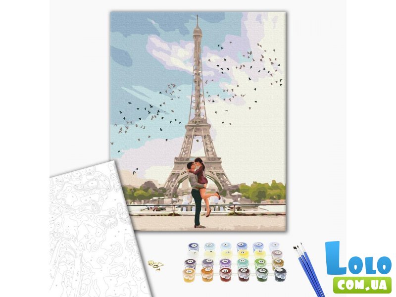 Картина по номерам Город любви Париж, Brushme (40х50 см)
