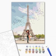 Картина по номерам Город любви Париж, Brushme (40х50 см)