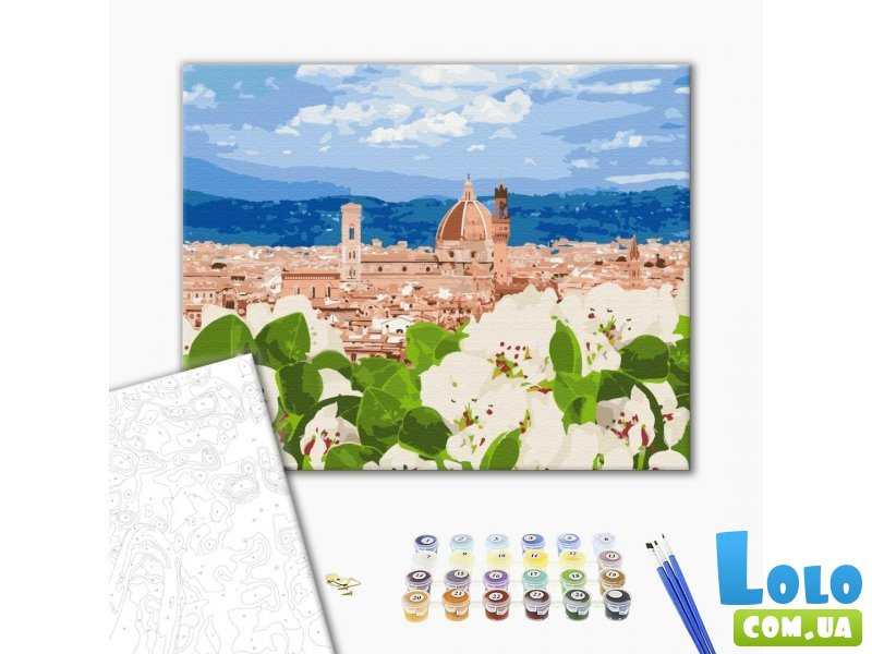 Картина по номерам Цветочная Флоренция, Brushme (40х50 см)