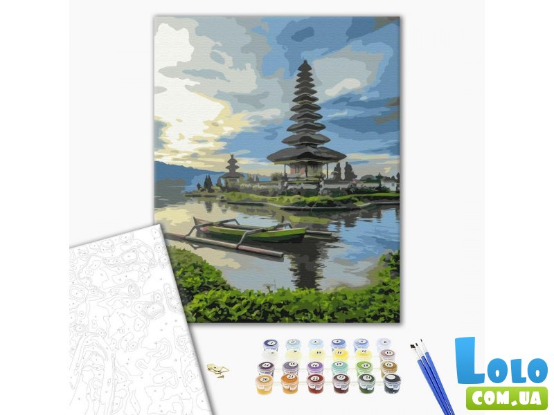 Картина по номерам Храм Улун Дану. Бали, Brushme (40х50 см)