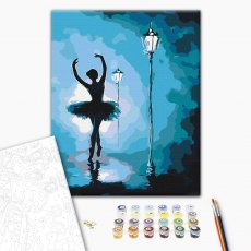 Картина по номерам Балерина в свете фонарей, Brushme (40х50 см)