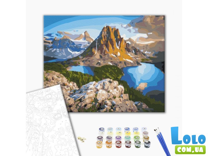 Картина по номерам Озера у скал горы, Brushme (40х50 см)