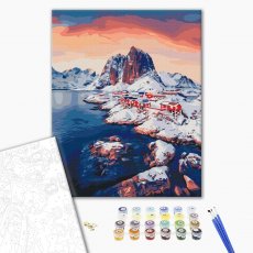 Картина по номерам Рассвет на Лофотенских островах, Brushme (40х50 см)