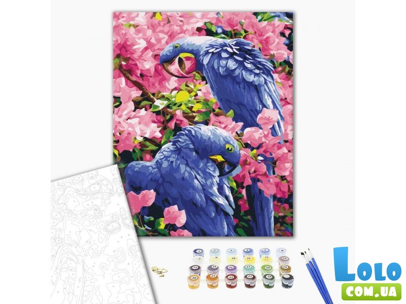 Картина по номерам Птицы в цветах, Brushme (40х50 см)