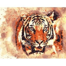 Картина по номерам Огненный тигр, Strateg (40х50 см)