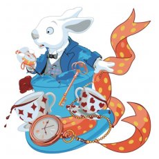 Картина по номерам Белый кролик, Strateg (30х30 см)