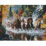 Алмазная мозаика Лошади на воде, Strateg (40х50 см)
