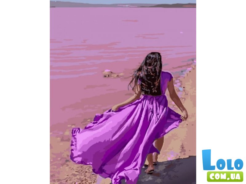 Картина по номерам Фиолетовое платье, Strateg (40х50 см)