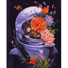 Картина по номерам Космические цветы, Strateg (40х50 см)