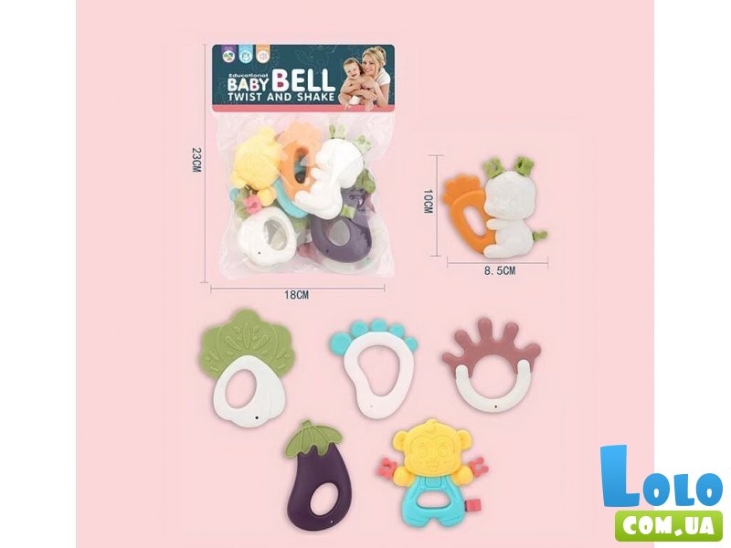 Набор погремушек прорезывателями