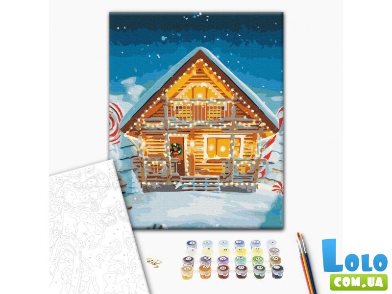 Картина по номерам Сказочный новогодний домик, Brushme (40х50 см)