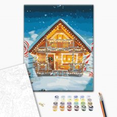 Картина по номерам Сказочный новогодний домик, Brushme (40х50 см)