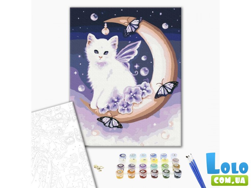 Картина по номерам Кот и луна, Brushme (40х50 см)