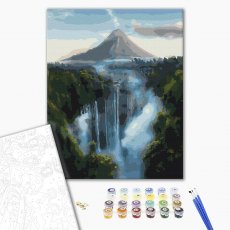 Картина по номерам Водопад у гор, Brushme (40х50 см)