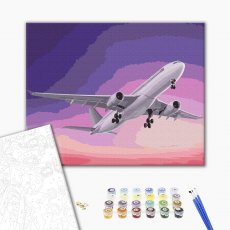 Картина по номерам Самолет в небе, Brushme (40х50 см)