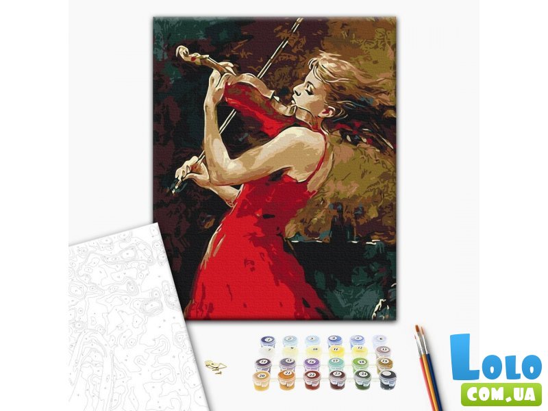 Картина по номерам Девушка со скрипкой, Brushme (40х50 см)