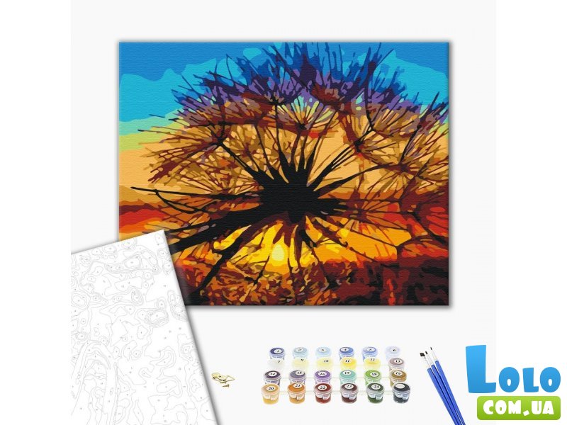 Картина по номерам Одуванчик на закате лета, Brushme (40х50 см)