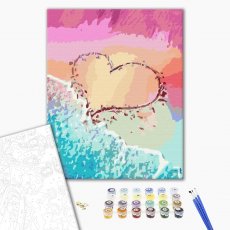 Картина по номерам Любовь на побережье, Brushme (40х50 см)