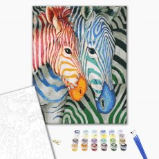 Картина по номерам Полосатые зебры, Brushme (40х50 см)