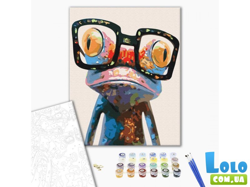 Картина по номерам Лягушка в очках, Brushme (40х50 см)