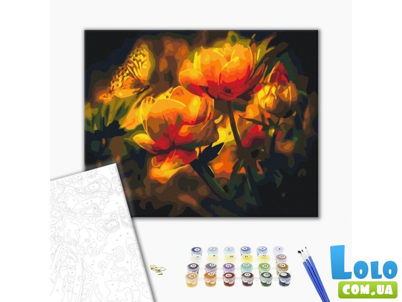 Картина по номерам Цветочный контраст, Brushme (40х50 см)