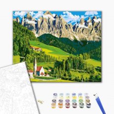 Картина по номерам Дом в Альпах, Brushme (40х50 см)