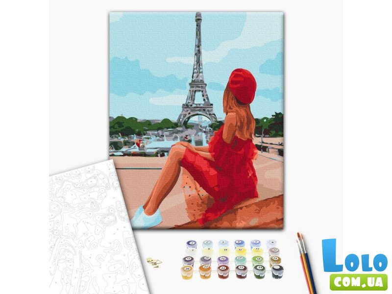 Картина по номерам Красавица в Париже, Brushme (30х40 см)