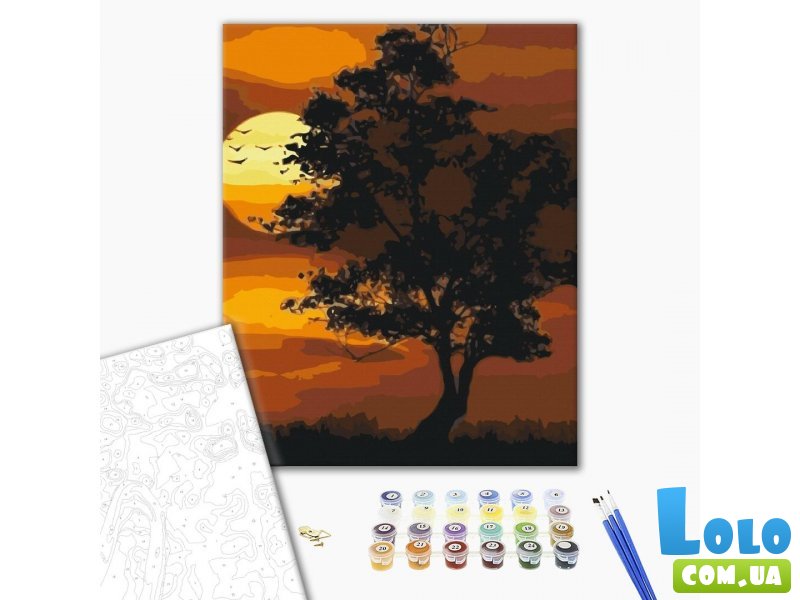 Картина по номерам Горящий закат, Brushme (40х50 см)